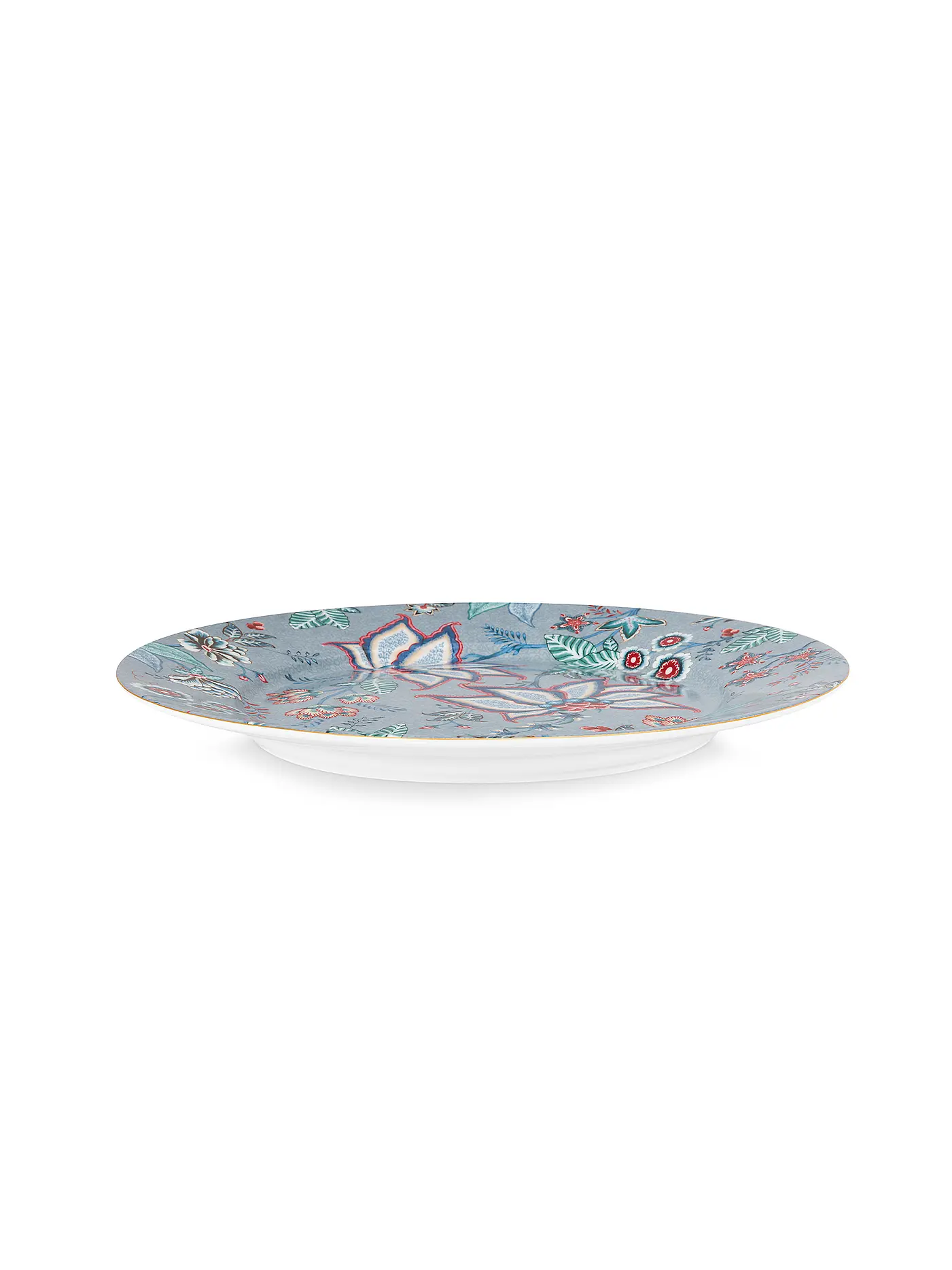 PIP STUDIO | Platzteller 32cm Flower Festival Dark Pink | hellblau